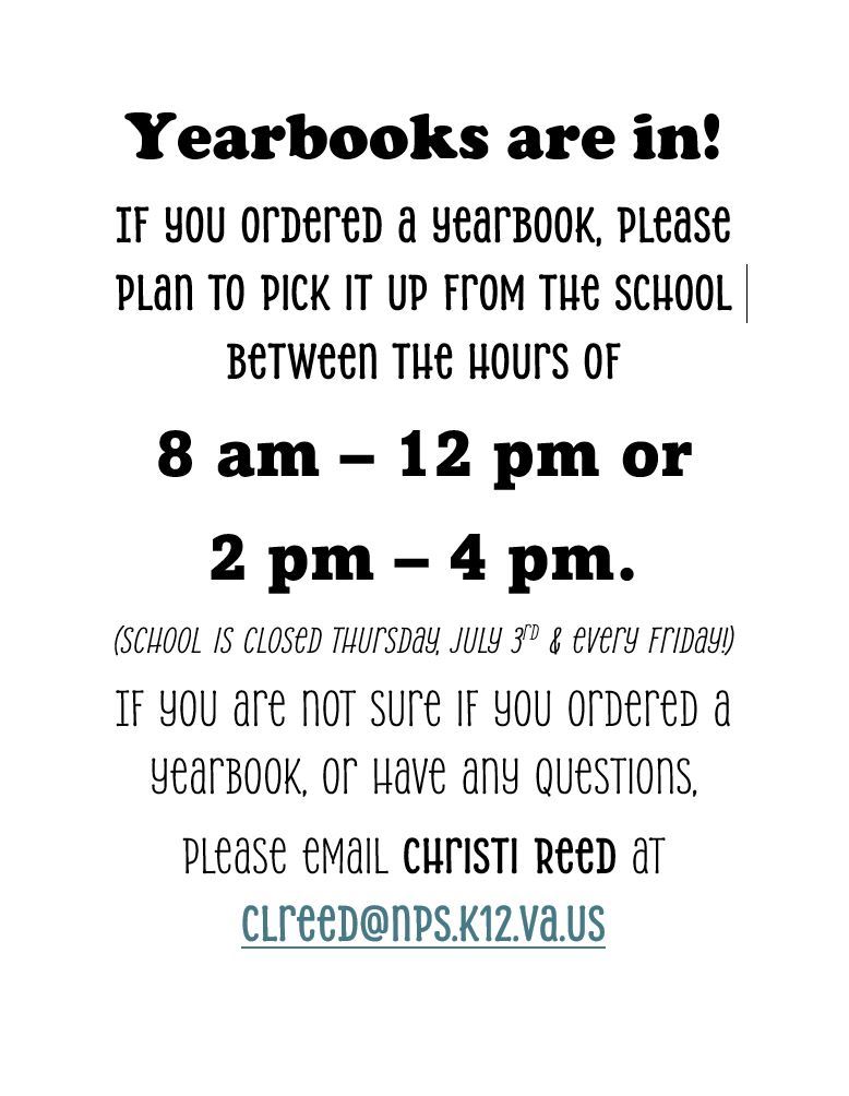  Yearbooks Are In